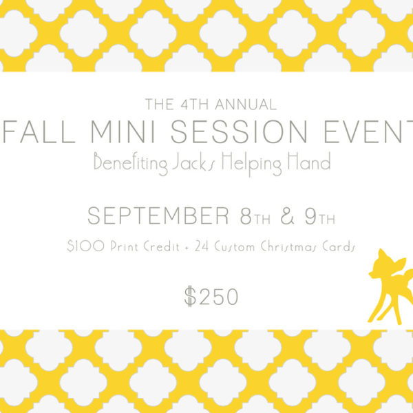 Fall Mini Sessions-Benefiting Jack's Helping Hand